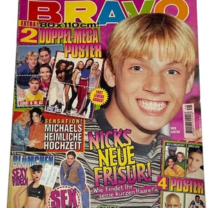 Rivista tedesca Vintage Bravo novembre 1996 - File PDF per download digitale - Michael Jackson, Nick Carter, Justin Timberlake, Queen, H-Blockx