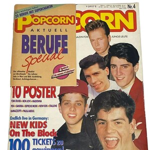 Vintage POPCORN Music Magazine April 1990 PDF Digital Download File - Phil Collins, Madonna,Eros Ramazotti, Sylvester Stallone, Kurt Russell