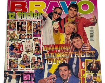 Vintage Bravo German Music Magazine May 1996, PDF Digital Download File - Backstreet Boys, Oasis, Jasmin Wagner, Pamela Anderson,Tina Turner