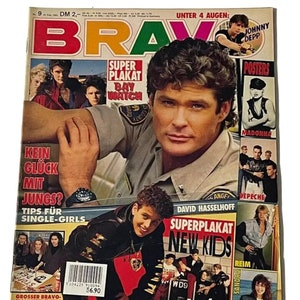 Vintage Bravo Musik Magazin März 1991 PDF Digital Download Datei Johnny Depp, Julia Roberts, David Hasselhoff, Robin Gibb Bild 1