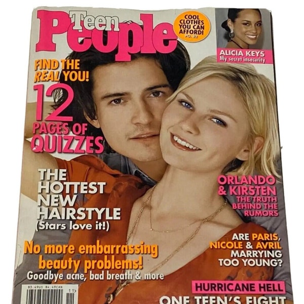 Vintage Teen People Magazine November 2005 - PDF Digital Download File - Orlando Bloom, Kirsten Dunst, Hottest New Hairstyle