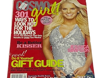 Vintage CosmoGirl Frauen Magazin Dezember 2004 Januar 2005 - PDF Digital Download File - Jessica Simpson, Be a Better Kisser,Do It Yourself