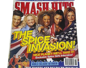 Vintage Smash Hits UK Music Magazine 12 - 25 March 1997 - PDF Digital Download File - Spice Girls,Tom Cruise,Damage,Gina G,Eternal, Boyzone