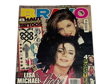 Vintage RARE Bravo German Music Magazine September 1994,Lisa Presley & Michael Jackson, Shannen Doherty, Coolio, Warren g, The Chase movie
