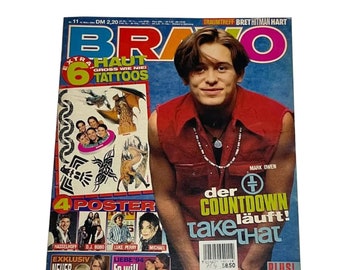 Vintage Bravo German Music Magazine,MARCH 1994,Take That,Chris O'Donnell,Roxette,Cappella, Nirvana, Jean Claude Van Damme,Bonnie Tyler