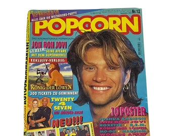 Vintage Rare POPCORN Germany Music Magazine, Dezember 1994,König der Löwen,R.E.M, Whigfield, Fun Factory, Sheryl Crow, Madonna,Ace of Base