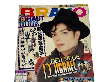 Vintage Rare Bravo Music Magazine,Germany,JANUARY 1995, Michael Jackson, Scooter,Stella Getz, Whitney Houston, Whigfield, Kylie Minogue