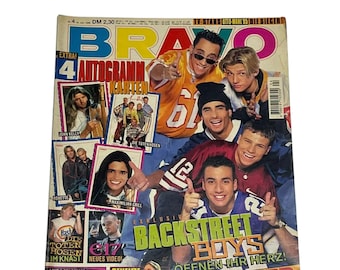 Vintage Bravo Germa Magazine January 1996,Heike Makatsch,East 17,Kelly Family,GoldenEye movie,Stephen Dürr,Blur, Pur, Mark Owen, Dj Bobo