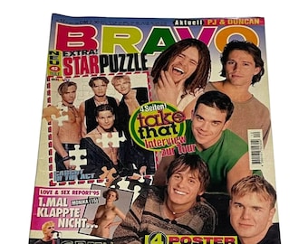 Vintage Bravo German Music Magazine MARCH 1995,Take That,Slash,Dolores O&#39;Riordan,PJ & Duncan, Kristiane Backer, Boyzone, TLC,Michael Jackson