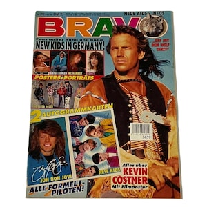 Vintage Rare Bravo Germany Music Magazine, MEI 1991, Kevin Costner, Val Kilmer, U2, Pet Shop Boys, Courteney Cox, Londonbeat, Phil Solem, Julian Cope