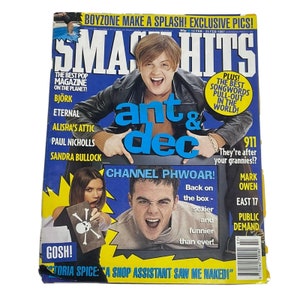 Revista musical británica Vintage Smash Hits, febrero de 1997: Eternal, 911, Ott, U2, Cathy Dennis, Sandra Bullok, Depeche Mode, Mark Owen, Fugees