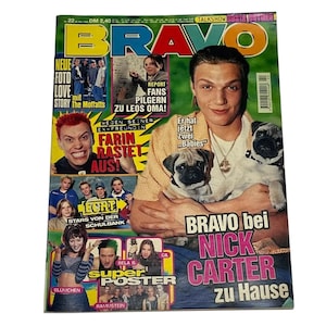Rivista musicale tedesca Vintage Bravo MAGGIO 1998, Nick Carter, Lighthouse Family, Nana, Spice Girls, busta rhymes, Espen Lind, Benvenuti a Sarajevo