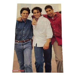 Matt Leblanc,Matthew Perry,David Schwimmer - Friends Poster,Smash Hits Magazine, 1990s - 41 cm x 28 cm