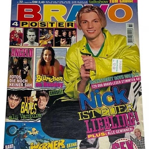 Vintage Bravo Germania Music Magazine agosto 1996 - File PDF Digital Download - Gary Barlow, Cher, Angelo Kelly, Nick Carter, Tom Cruise
