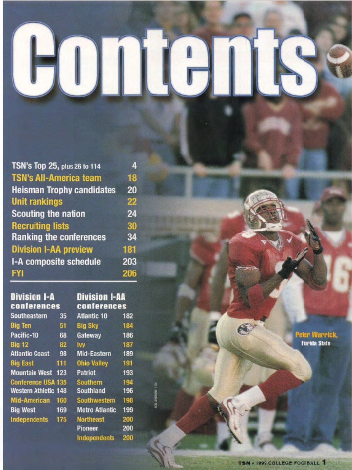 Vintage The Sporting News College Football Magazine September 1999 Vintage the sporting news college football magazine september 1999