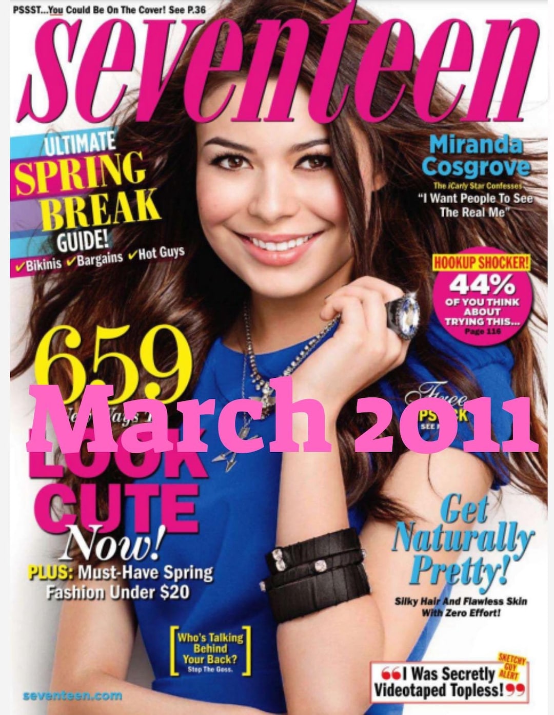ヴィンテージ セブンティーン マガジン 2000 年代 3 月号 - PDF デジタル ダウンロード ファイル - ミランダ コスグローブ、自然に美しくなる、かわいく見える  659 の方法 - Etsy 日本, image size:1080x1393