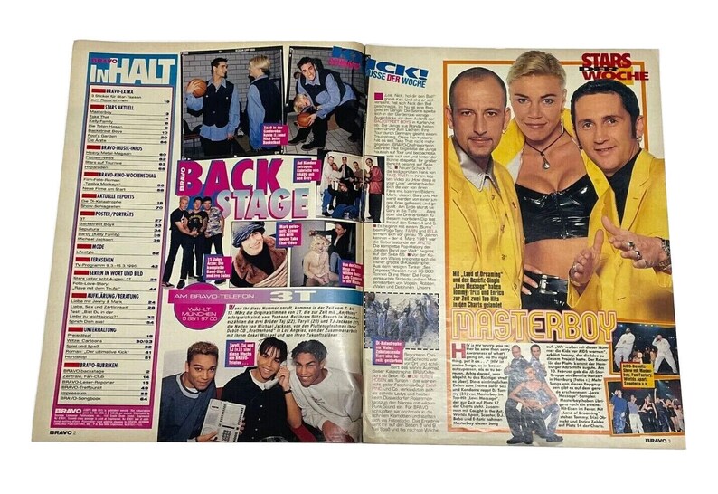 Vintage Bravo German Music Magazine MARCH 1996,Masterboy,Fools Garden,Sepultura,Take That,Kelly Family,Die Toten Hosen, Backstreet Boys image 3