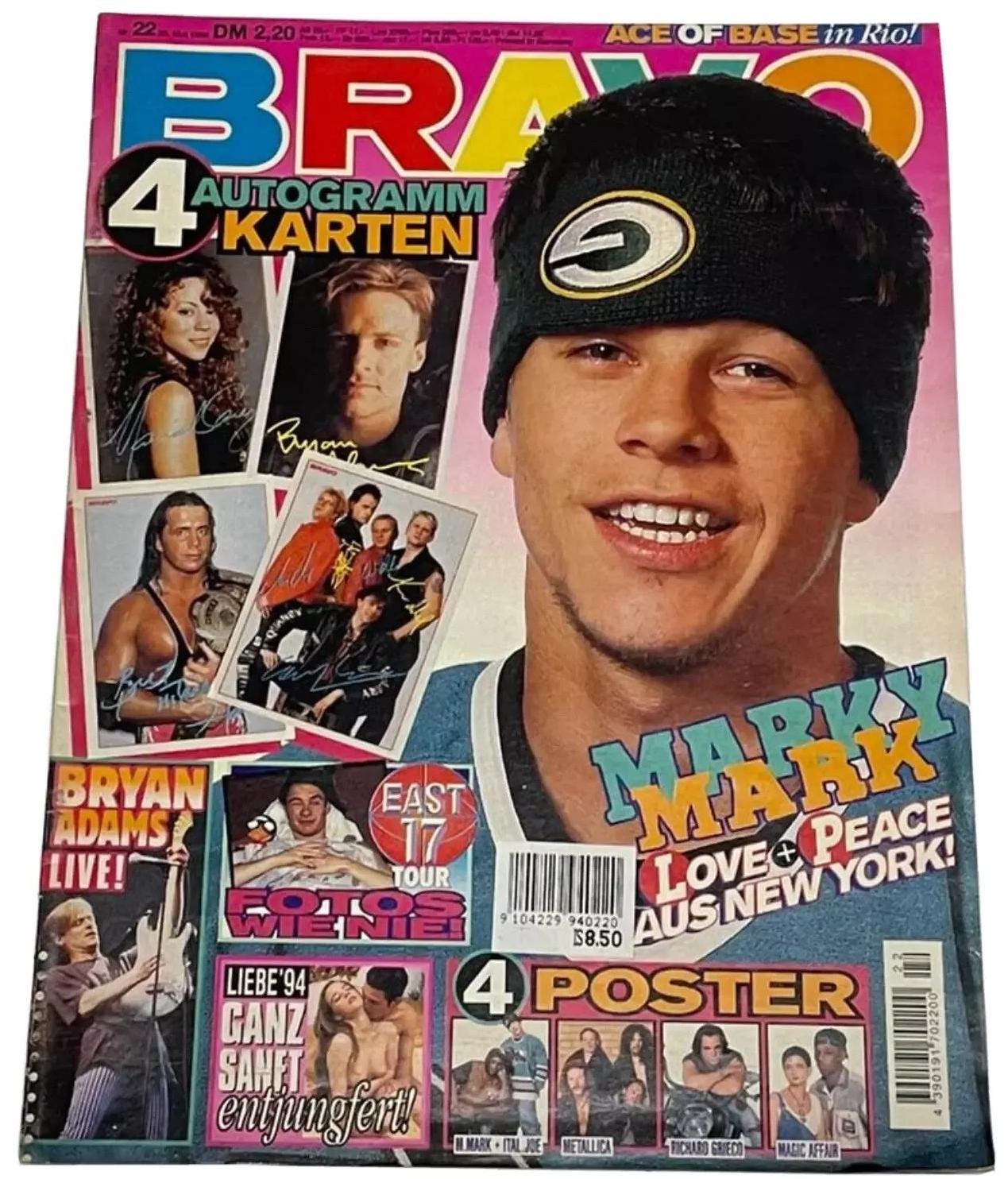 Vintage Bravo German Music Magazine May 1994 - PDF Digital Download File,Marky Mark Wahlberg, Ace of Base, Bryan Adams,Dieter Bohlen,Eternal