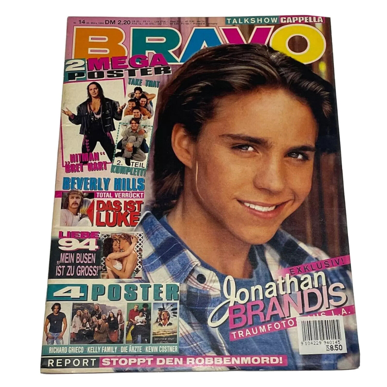 Bravo Germany Magazinemarch 1994 Bret Hitman Heart WWF - Etsy