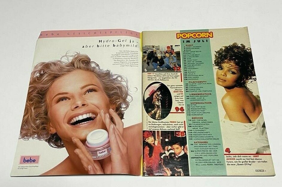 Vintage Rare POPCORN Germany Music Magazine,july 1993,luke