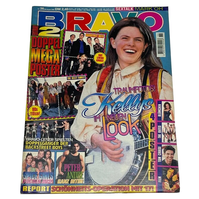 Vintage Bravo German Music Magazine AUG 1996,Daniel Aminati,Metallica,Tom Cruise,Mariah Carey, Mark Owen, Heath Hunter, Coolio, Iggy Pop image 1