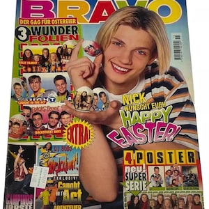 Vintage Bravo Deutsches Musik Magazin April 1996 - PDF Digitaler Download Datei - Nick Carter, D.J Bobo, Denzel Washington, Antonio Banderas