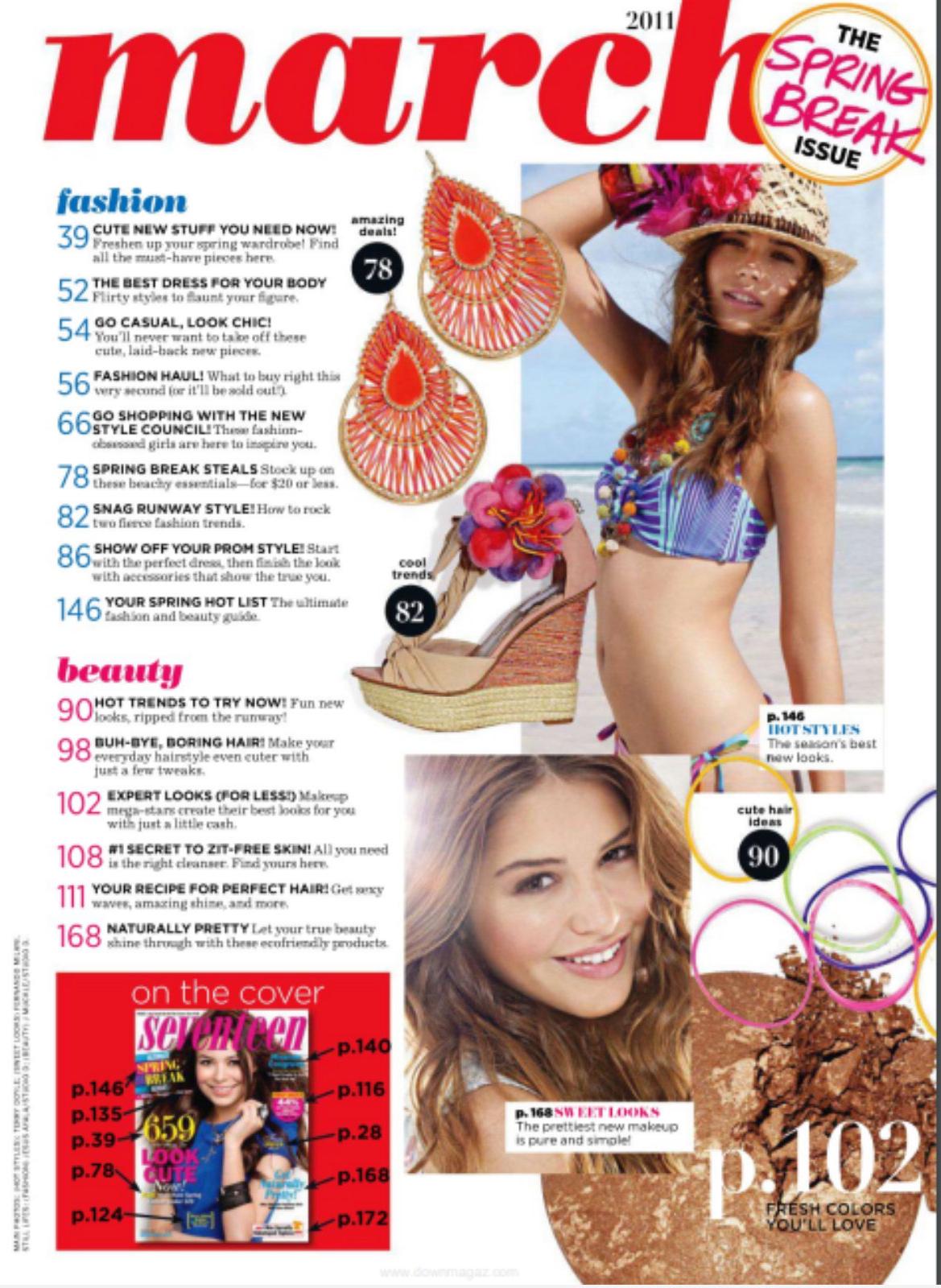 ヴィンテージ セブンティーン マガジン 2000 年代 3 月号 - PDF デジタル ダウンロード ファイル - ミランダ コスグローブ、自然に美しくなる、かわいく見える  659 の方法 - Etsy 日本, image size:1169x1600