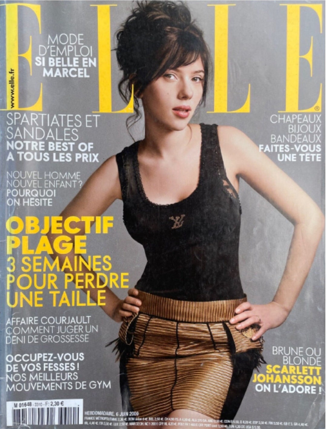 Vintage ELLE French Edition Magazine June 2009 - PDF Digital Download File  - Scarlett Johansson, Sharon Stone, Kate Bosworth, Duffy - Etsy Israel, image size:1080x1417