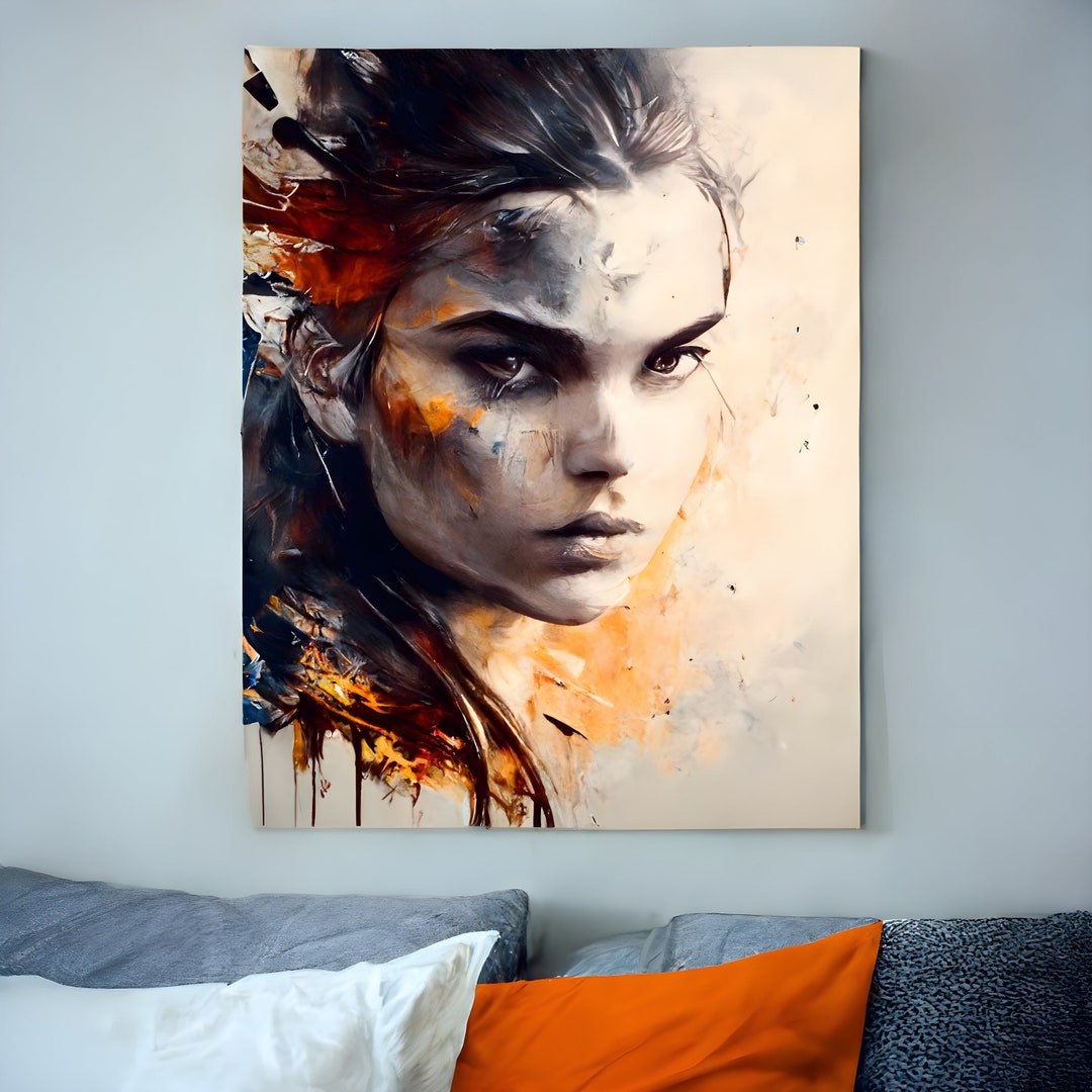 Abstract Women Wall Art Print Printable Art Women Light Etsy