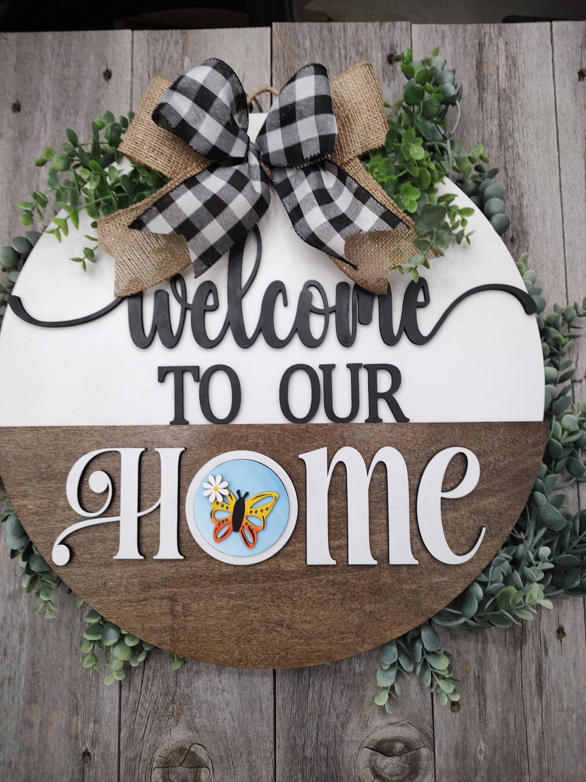 One Sign All Year Long! Interchangeable Welcome Home Door Hanger With ...