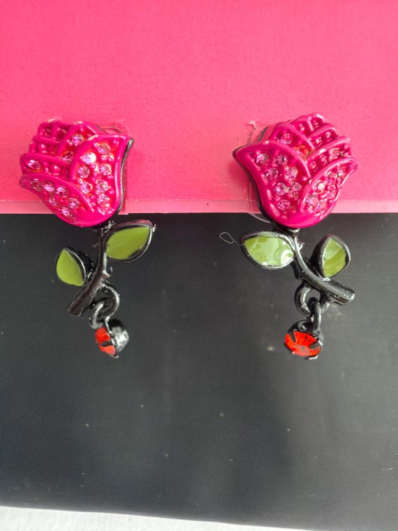 Betsey Johnson Rose Earrings