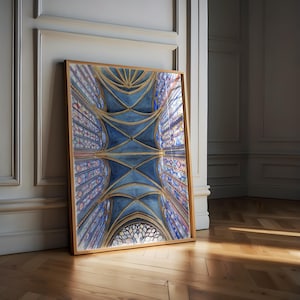 Tirage Aquarelle du plafond de la Sainte Chapelle de Paris