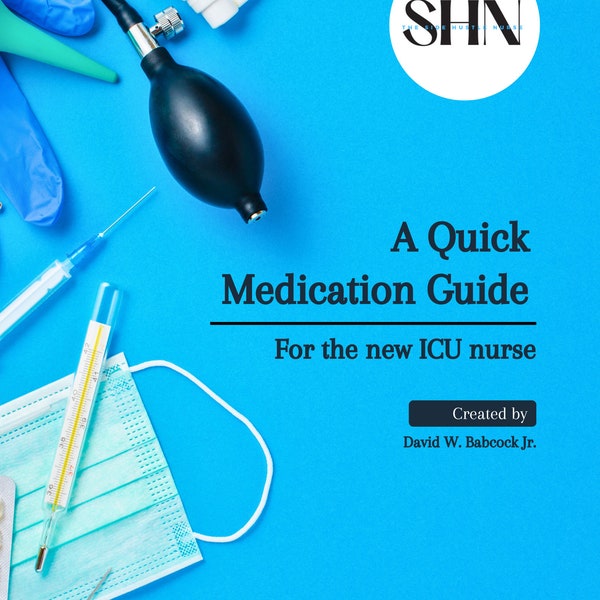 Icu Medication Guide - Etsy