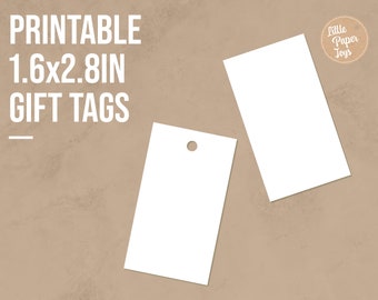 Layout del modello di etichetta regalo digitale vuoto stampabile da 1,6 x 2,8 pollici in formato lettera USA per fai da te, file ZIP - pdf, eps, svg, jpg, png, ai