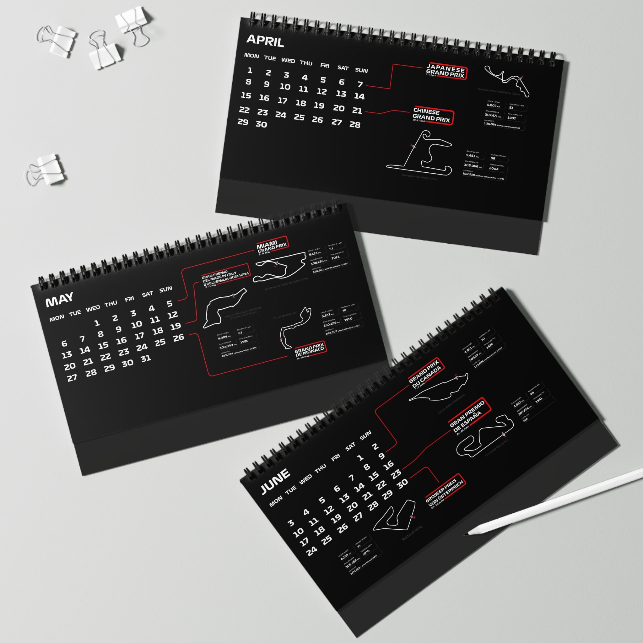 F1 2025 Calendar / Formula One / 2025 Schedule / F1 2025 Desk Etsy