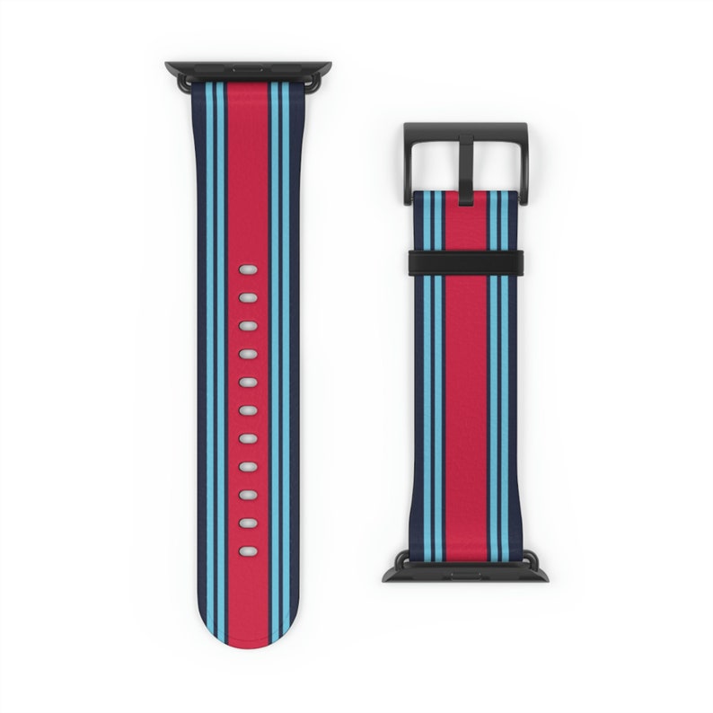 Racing Livery Watch Band / Faux Leather and Silicon Apple Watch Bands