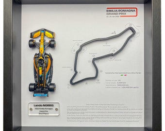 Lando Norris Emilia Romagna Grand prix 2022 Special Edition 3D Wall or Desktop Frame / F1 Wall Art