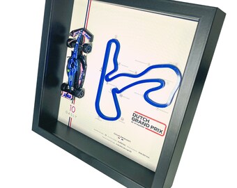 Pierre Gasly Dutch GP Zandvoort track 2023 with Alpine A523 Special Wall Art Frame | F1 Gift | F1 Circuit Wall Art