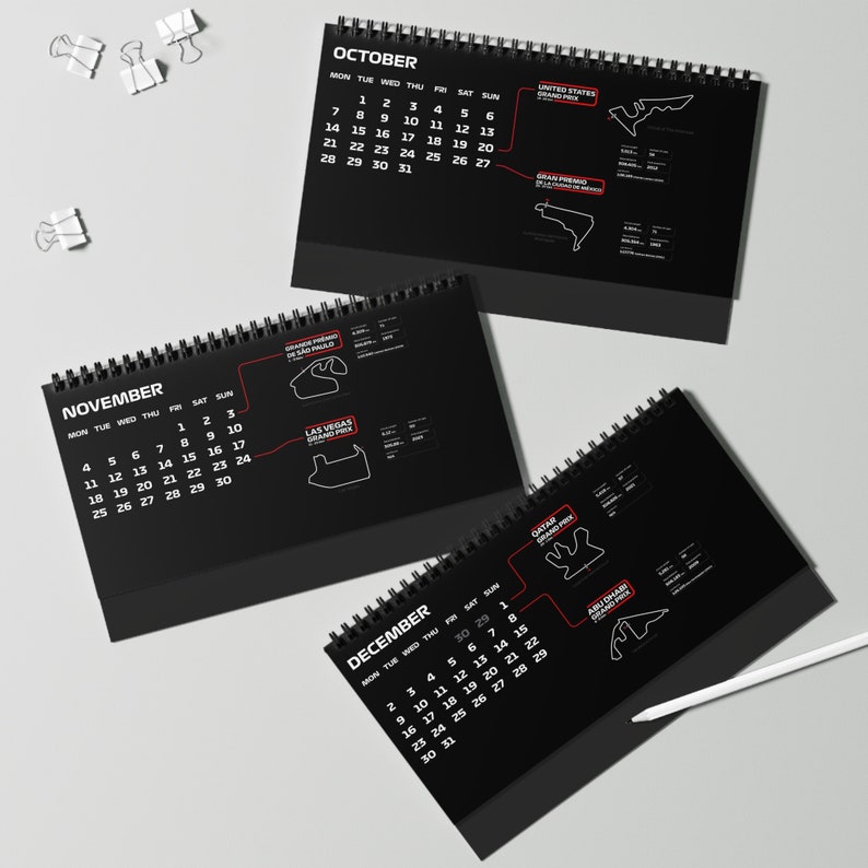 F1 2024 Calendar / Formula One / 2024 Schedule / F1 2024 Desk Etsy UK