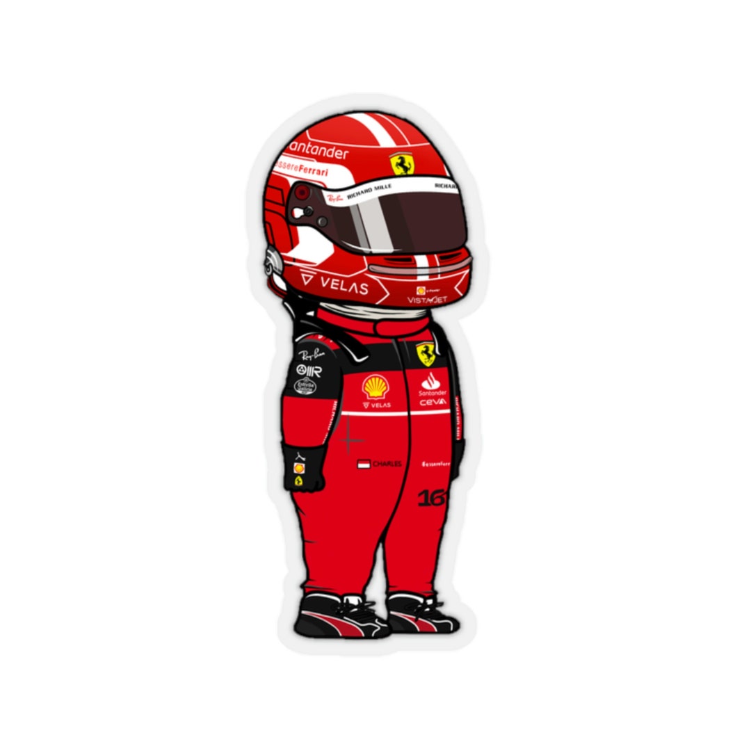 Charles Leclerc Cartoon Sticker 2x2 Etsy