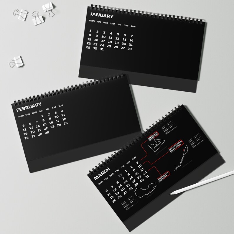 F1 2024 Calendar / Formula One / 2024 Schedule / F1 2024 Desk Etsy UK