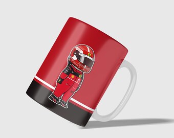 Charles Leclerc, linda taza de regalo, vaso de café, Fórmula 1, alta calidad, taza de pilotos de F1 (11 oz)