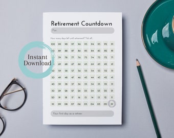 Retirement Countdown Calendar Retiree Gift Colleague Family Friend