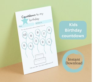 Children Kids Birthday Countdown calendar waiting time