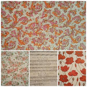Variety Pack #9 of Italian Florentine Papers, 4 Patterns, 4 - 10 x 7 Sheets of Gorgeous, Vibrant Patterns