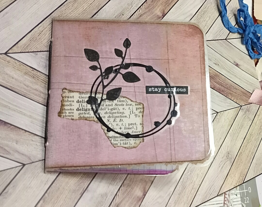 Retro Handmade, Laminated Notebook/journal With Laminated Bookmark With ...