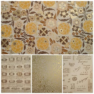 Variety Pack #13 of Italian Florentine Papers, 4 Patterns, 4 - 10 x 7 Sheets of Gorgeous, Vibrant Patterns
