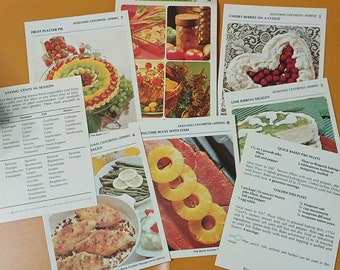 20 Vintage 1971 Betty Crocker Recipe Cards, Junk Journaling, Journaling Cards, Ephemera, Pockets, Paper Crafting