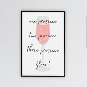 Bubbly Joke: Prosecco Wall Art for Laughs! Printable Wall Art | Wine Lover&#39;s Housewarming Gift | Funny Kitchen Phrase | DIGITAL DOWNLOAD |