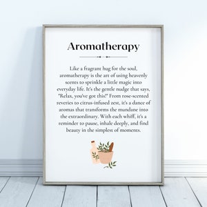 Aromatherapy Definition Printable - Elegant Typography Wall Art for Spas, Perfect for Aromatherapy Enthusiasts & Thoughtful Gift Giving